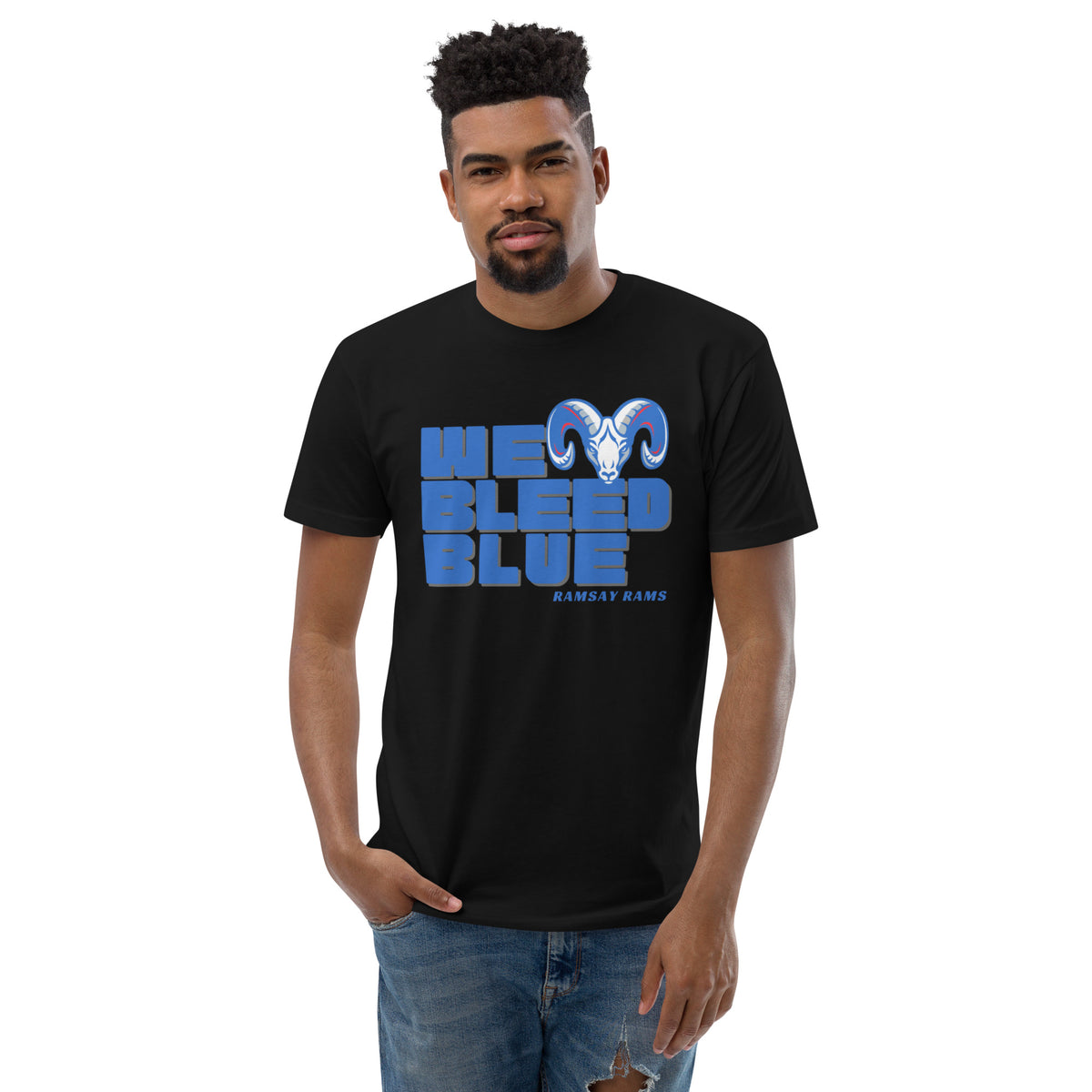 WE BLEED BLUE Rams Tee –