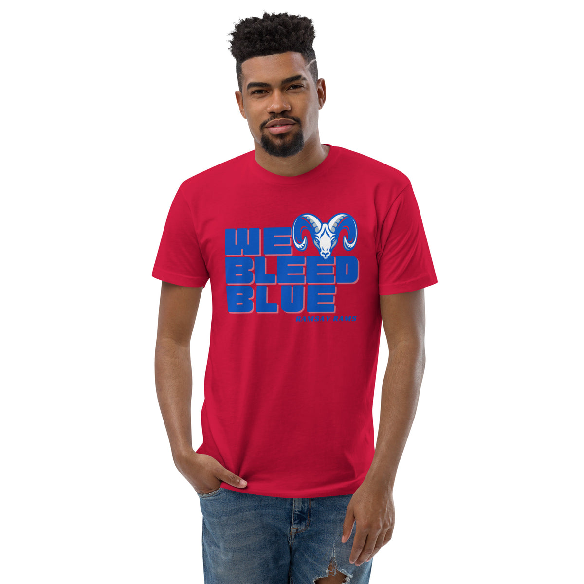 WE BLEED BLUE Rams Tee –